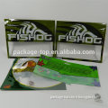 stand up pouch or bag for packaging pet foods with zipper top and diecut hole for hanging